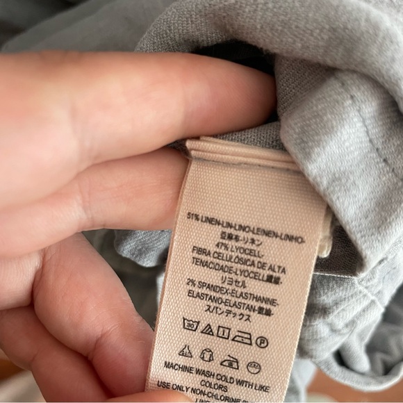 Free People Tomboy Romper Grey Linen Blend Size Small - Picture 8 of 8